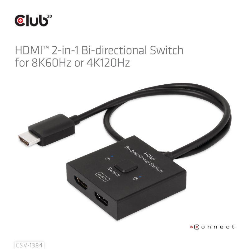 CLUB3D CSV-1384 commutateur écran, clavier et souris