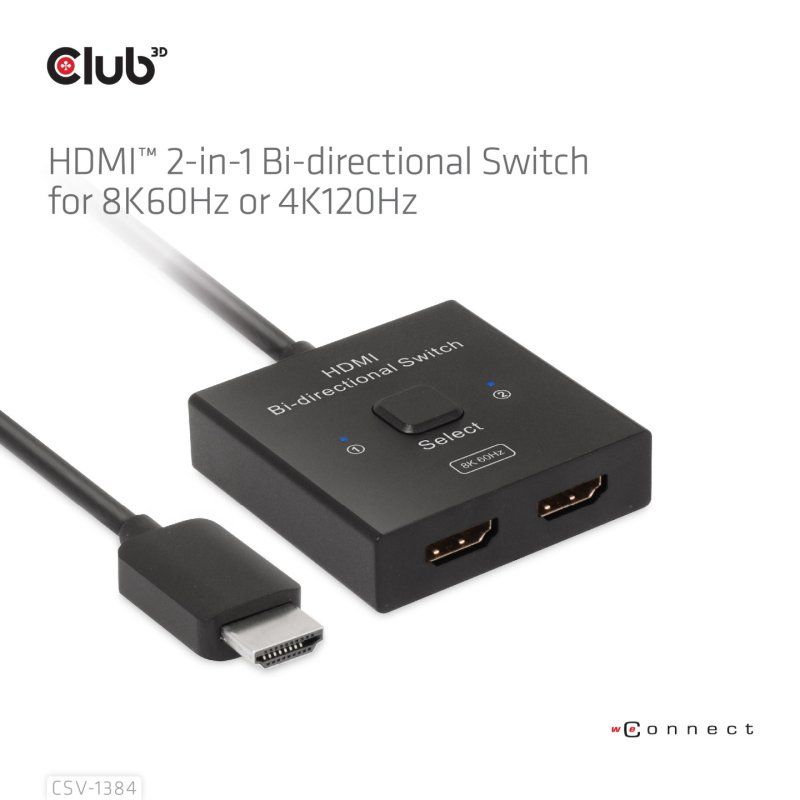 CLUB3D CSV-1384 commutateur écran, clavier et souris