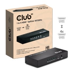 Club3D HDMI Splitter 1 Eingang - 4 Ausgänge 4K120Hz UHD retail