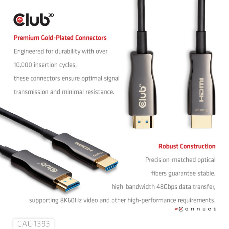 CLUB3D CAC-1393 câble HDMI 50 m HDMI Type A (Standard)