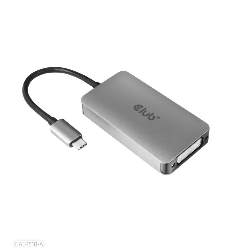 CLUB3D USB3.2 Gen1 Type-C to Dual Link DVI-D HDCP OFF version Active Adapter M/F for Apple Cinema Displays