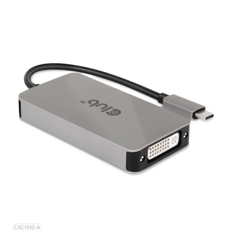 CLUB3D USB3.2 Gen1 Type-C to Dual Link DVI-D HDCP OFF version Active Adapter M/F for Apple Cinema Displays