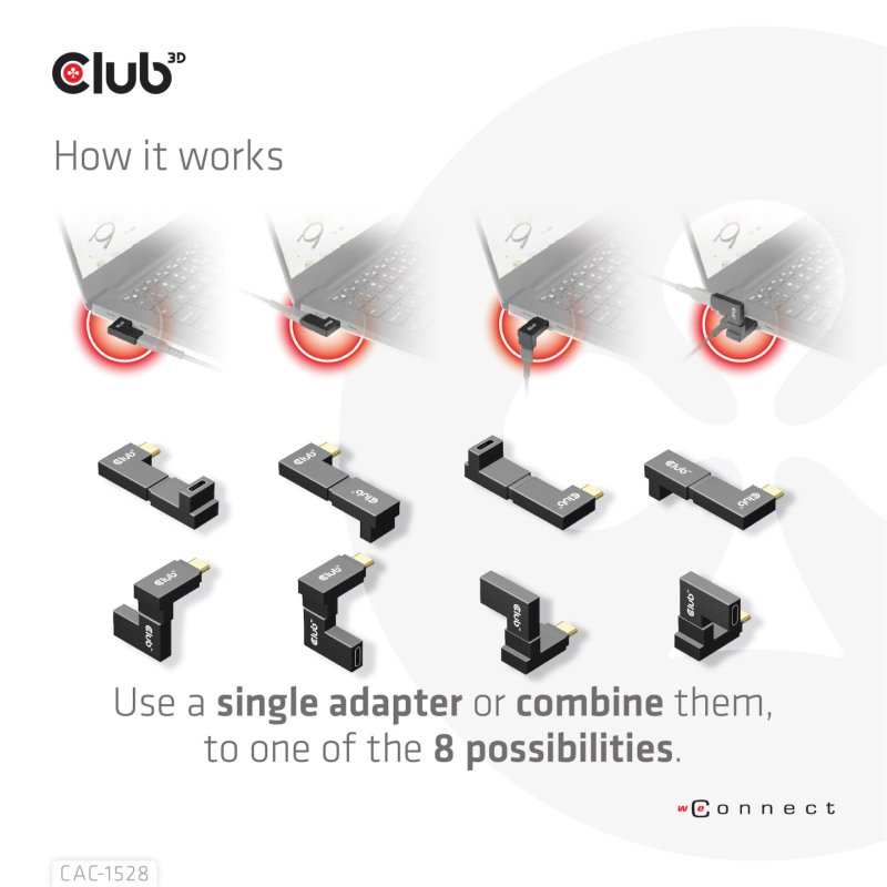 CLUB3D CAC-1528 changeur de genre de câble USB C