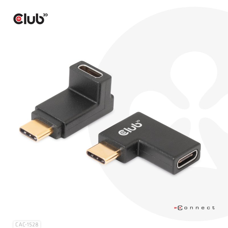 Club3D Adapter USB 3.2 Typ C USB 3.2 Typ C gewinkelt St/Bu