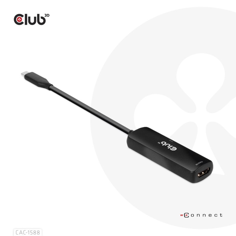 CLUB3D CAC-1588 câble vidéo et adaptateur 0,17 m USB Type-C HDMI Noir
