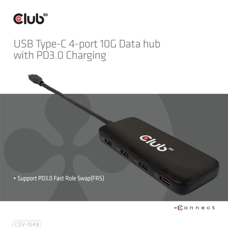 CLUB3D CSV-1548 hub & concentrateur