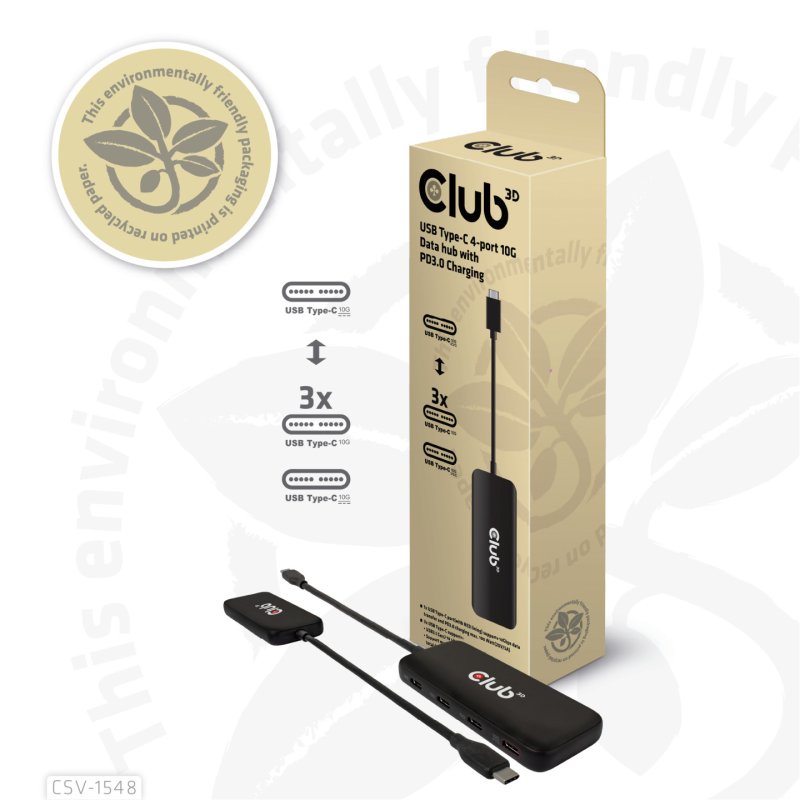 CLUB3D CSV-1548 hub & concentrateur