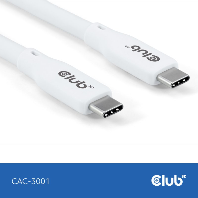 CLUB3D USB C cable white