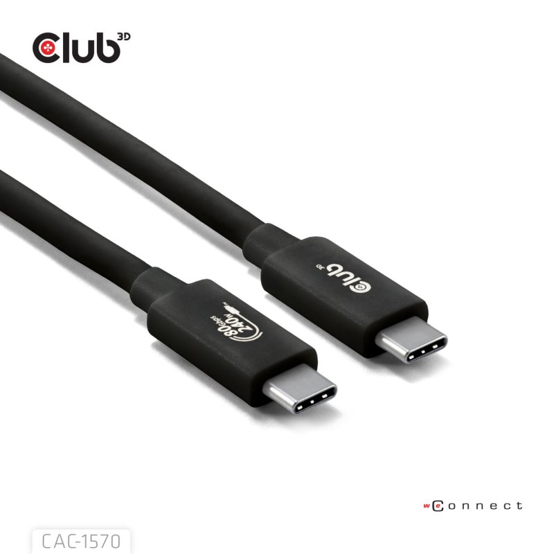 Club3D Kabel USB-C 80Gbps zertifi. PD240W/8K240Hz 1.2m St/St