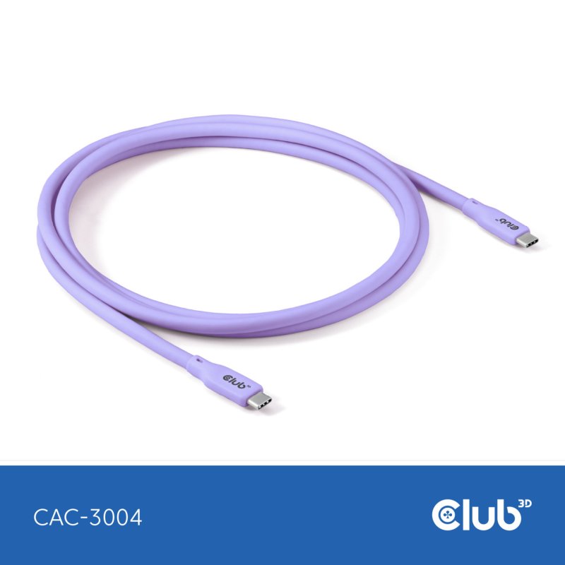 CLUB3D USB C cable purple