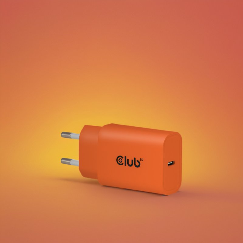Club3D Lifestyle Ladegerät USB-C 30Watt. 2Stk orange retail