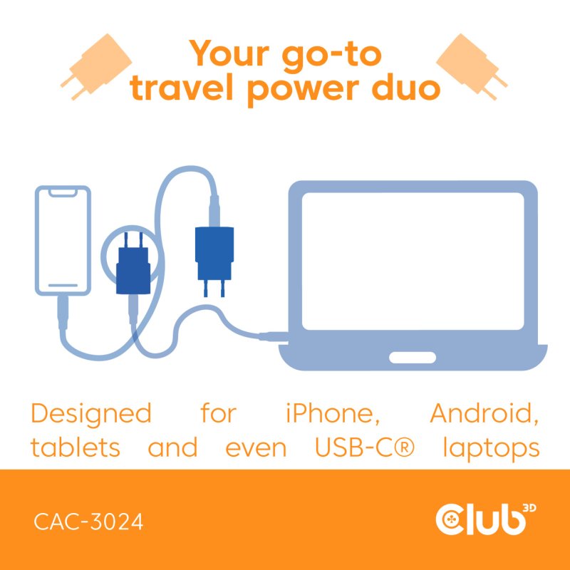 Club3D Lifestyle Ladegerät USB-C 30Watt. 2Stk grün retail