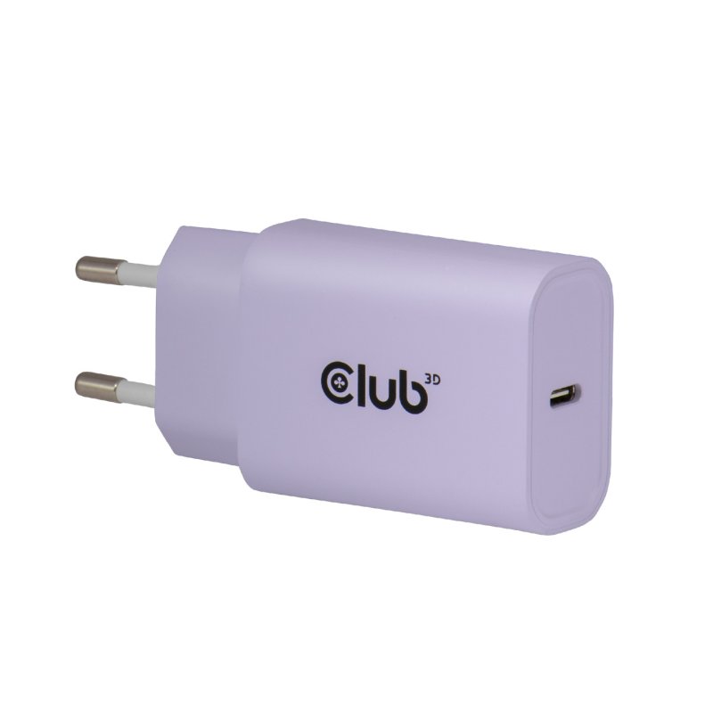 Club3D Lifestyle Ladegerät USB-C 30Watt. 2Stk lila retail