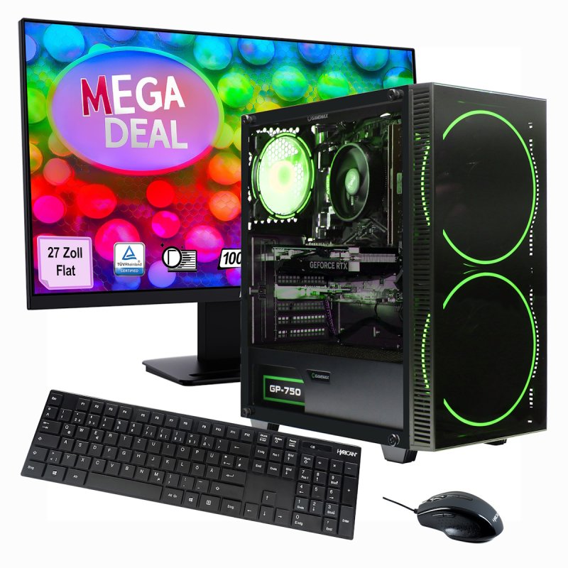 Hyrican Gaming-PC MSI PRO MP273ADE SET AMD Ryzen 7 5700X, 32GB DDR4 RAM, 2TB M.2 SSD, NVIDIA GeForce RTX 4060,