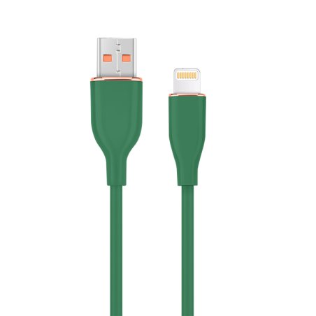 CABLE DE CARGA Y DATOS GEMBIRD DE SILICONA PREMIUM DE 8 CLAVIJAS 1,5 M VERDE