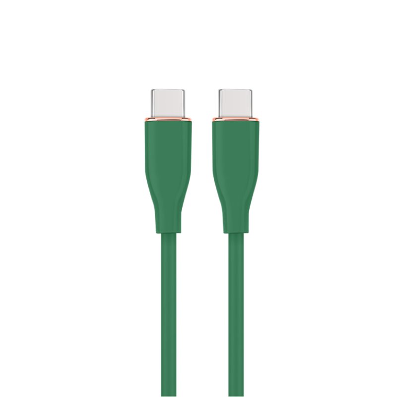CABLE DE CARGA Y DATOS GEMBIRD (PD) TIPO-C SILICONA ALTA CALIDAD 1,5M VERDE