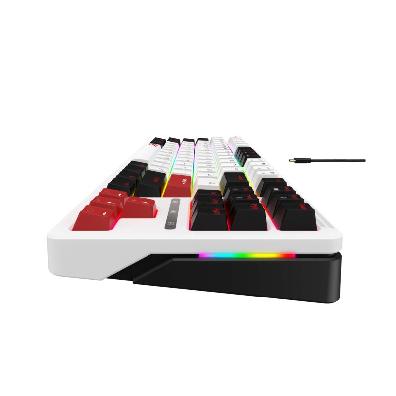 Havit KB902L clavier Jouer USB QWERTY Noir, Rouge, Blanc