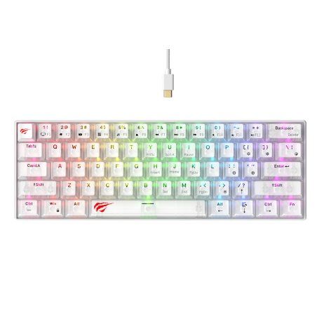 Havit KB903L (Transparent white) clavier Jouer USB QWERTY