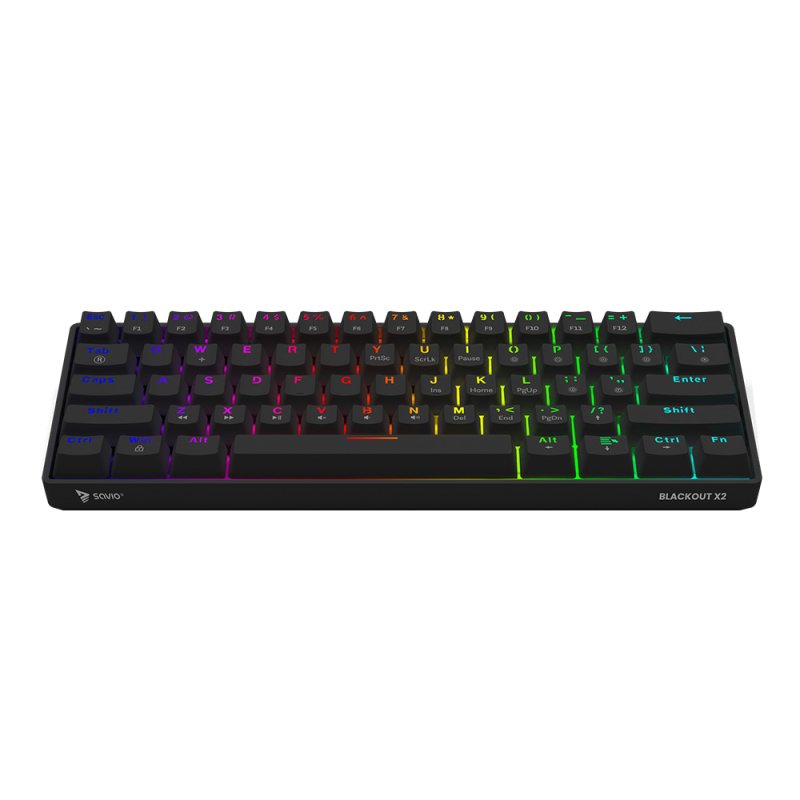 Savio BLACKOUT X2 BLUE keyboard Gaming USB QWERTY US International Black