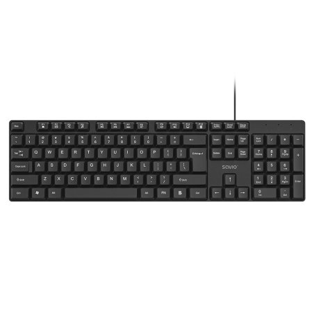 Savio KB-01 clavier maison/bureau USB QWERTY Anglais américain Noir