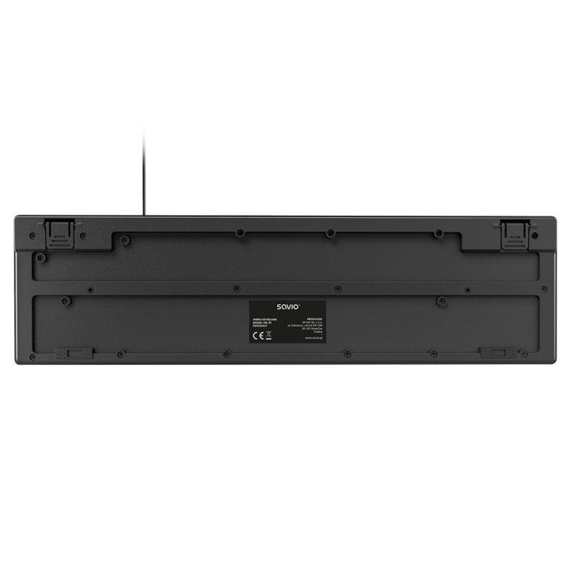 Savio KB-01 clavier maison/bureau USB QWERTY Anglais américain Noir