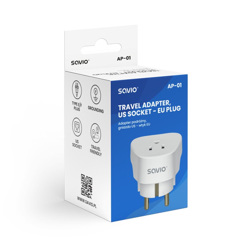 Savio AP-01 adaptateur de puissance & onduleur Intérieure Blanc