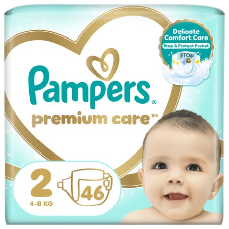 Pampers Premium Care 2 46 Pack Diapers