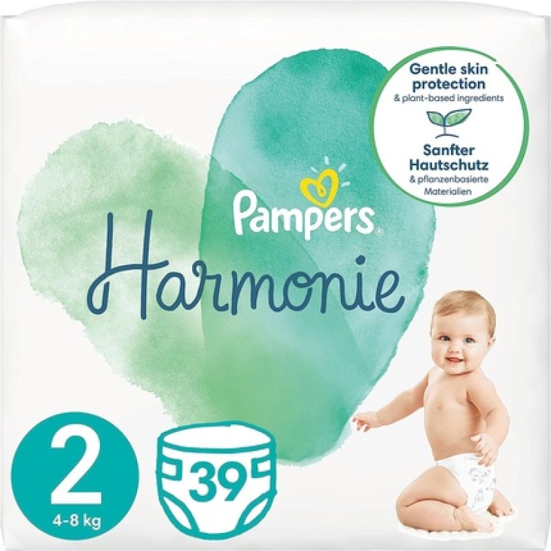 Pampers Harmonie Gentle Skin Protection Size 2 Nappies 39 Count
