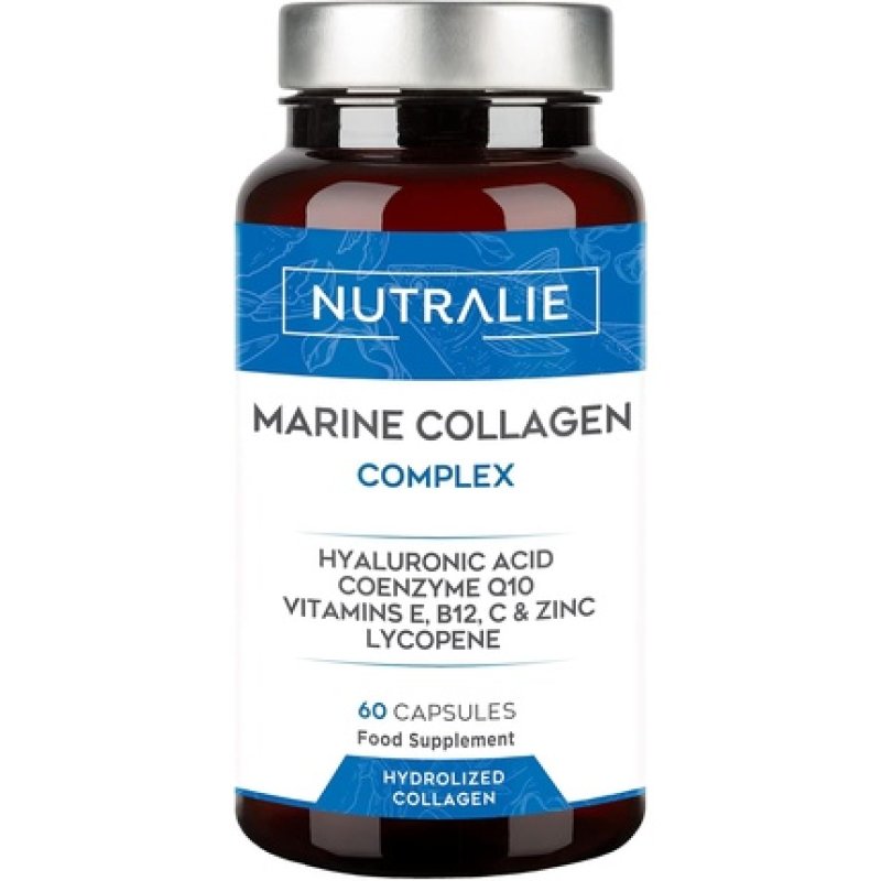 Marine Collagen Hydrolyzed with Hyaluronic Acid, Q10, and Vitamin C for Joints, Bones, and Skin