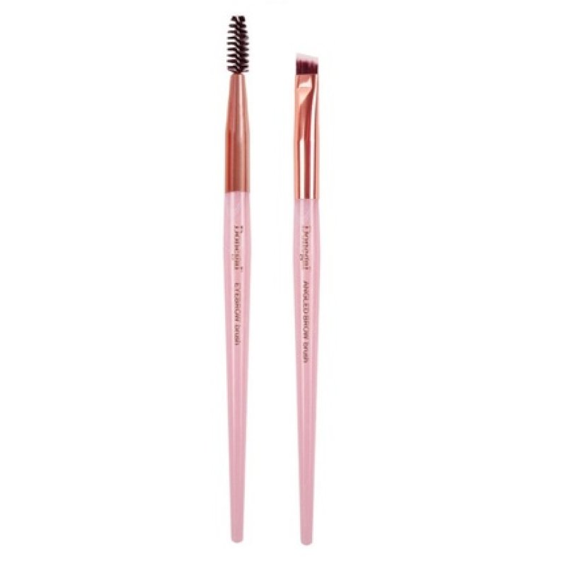 Donegalset Mineral Pink Eyebrow Brush And Eyebrow Comb