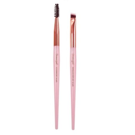 Donegalset Mineral Pink Eyebrow Brush And Eyebrow Comb
