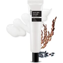 COXIR Black Snail Collagen Eye Cream 30ml 1.01 Fl.Oz. with Black Beans and Snail Slime