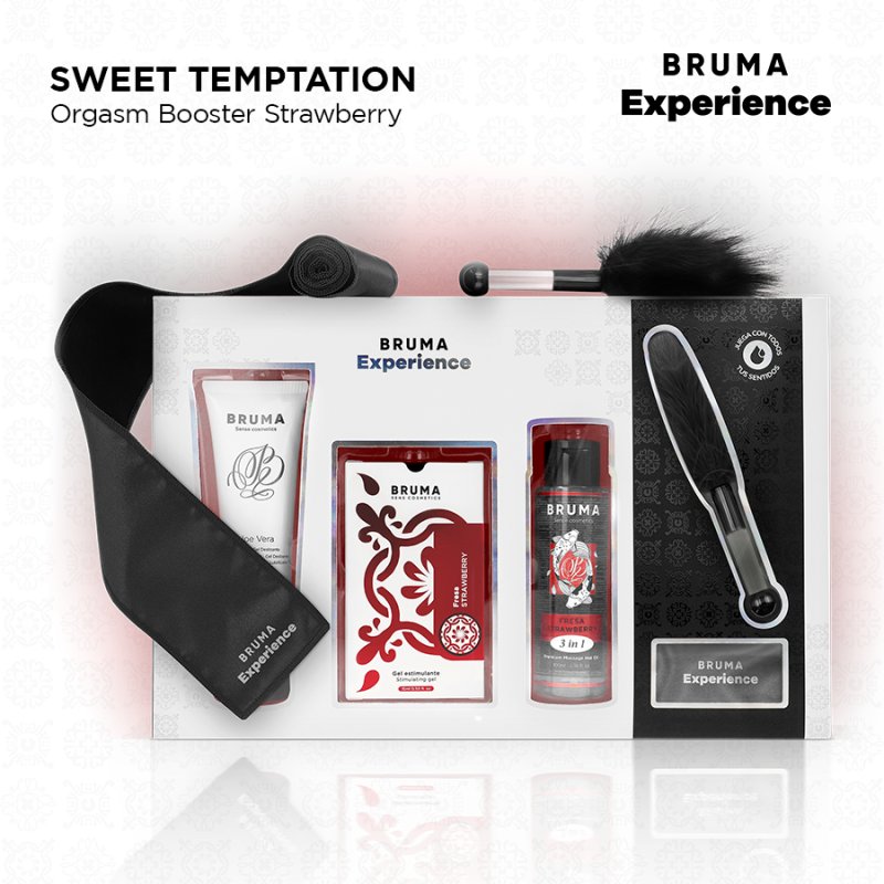 BRUMA XPERIENCE - SWEET STRAWBERRY TEMPTATION KIT WITH ORGASM ENHANCER
