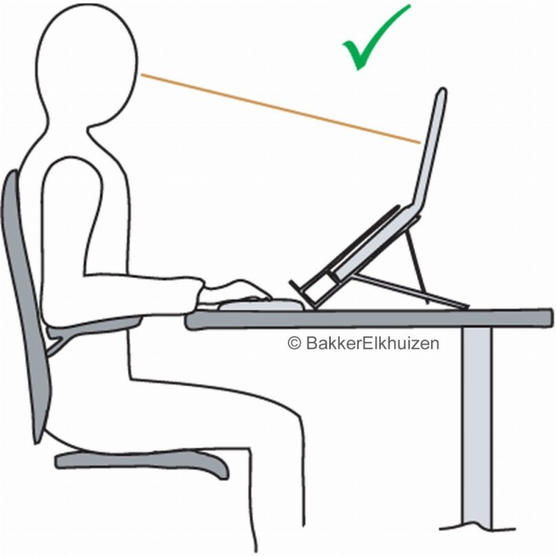 BakkerElkhuizen Ergo-Top 320 Circular Supports de Notebook Gris 38,1 cm (15")