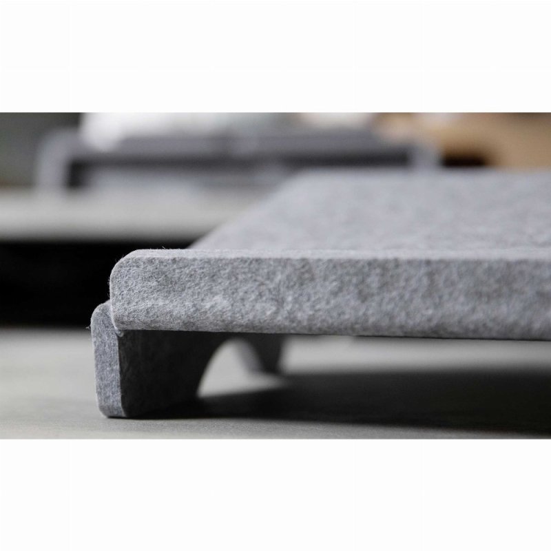 BakkerElkhuizen Q-doc 100 Circular document holder PET felt Grey