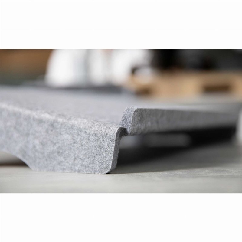 BakkerElkhuizen Q-doc 100 Circular porte-document Feutre PET Gris