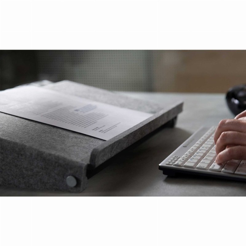 BakkerElkhuizen Q-doc 515 Circular document holder PET felt Grey