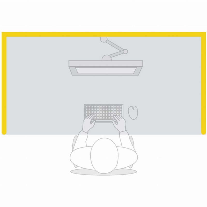 ERG BakkerElkhuizen BE Safety Screen Schutzwand U-Form W160H60D80 inkl. Acryl-Fenster