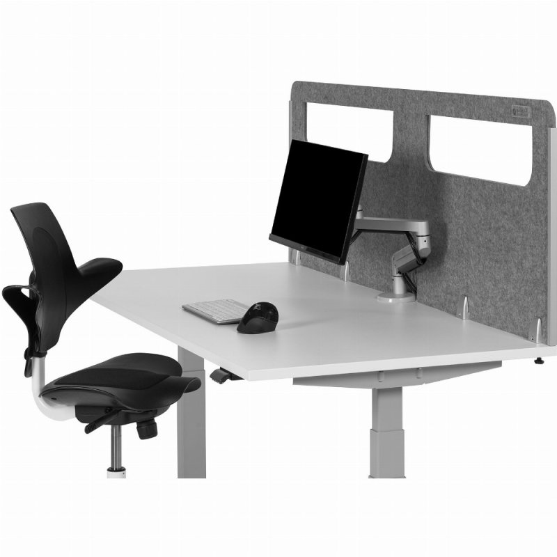 BakkerElkhuizen BNESSBPALGYW180 panneau d'intimité pour ordinateur de bureau Gris