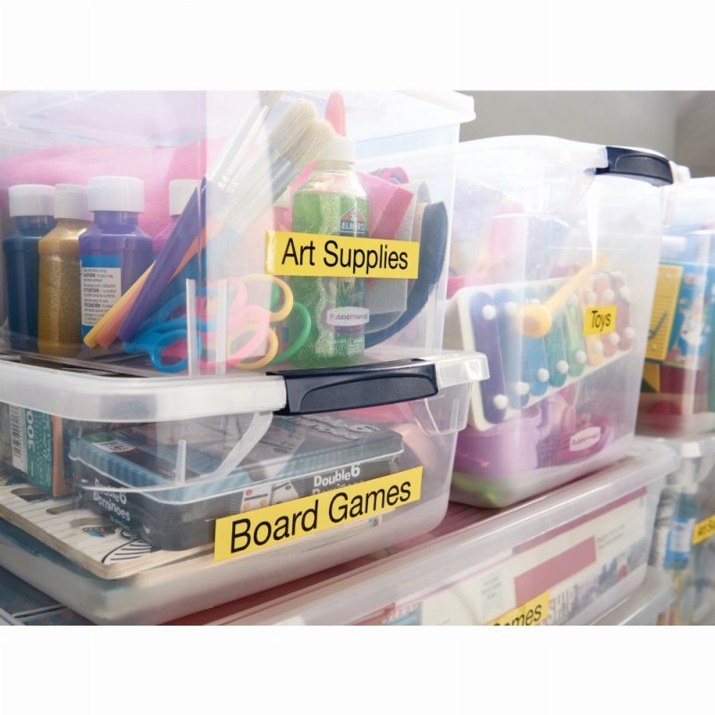 Dymo LabelWriter - D1 Etiketten Selbstklebend - 12 mm x 7 m - Schwarz auf Gelb - (S0720580)