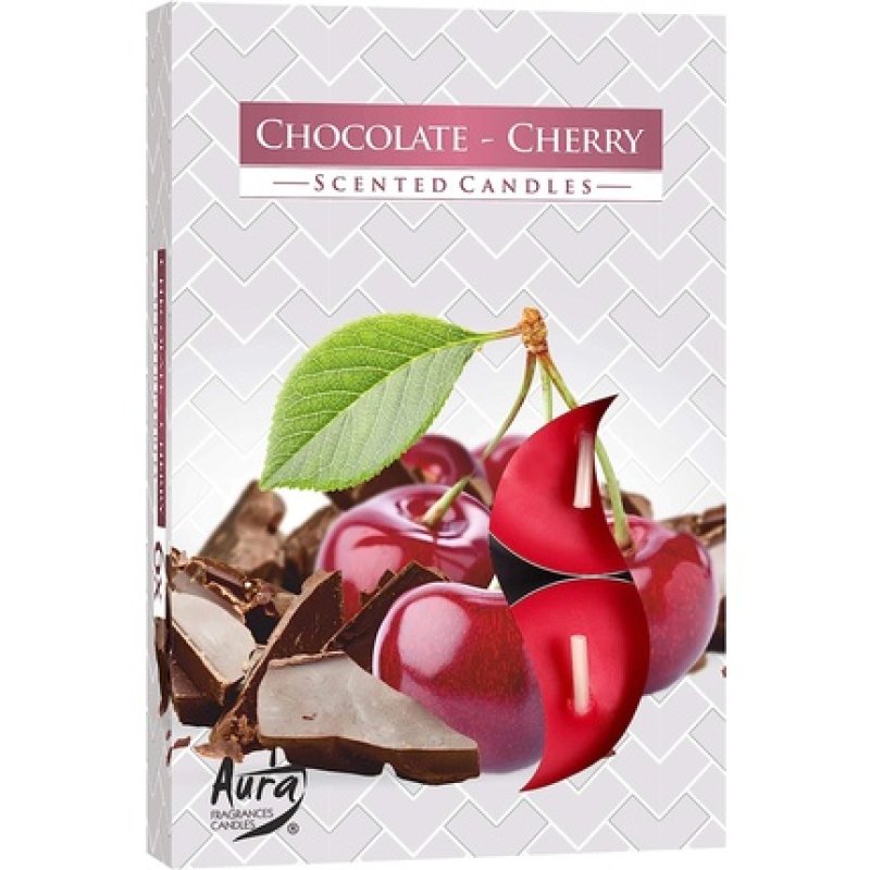 Bispol Chocolate Cherry Scented Tealights 6 Pieces