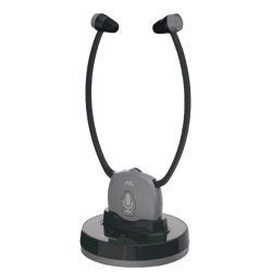 Meliconi 497339 headphones/headset Wireless Stethoset TV Charging stand Black, Grey