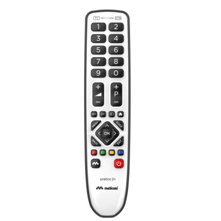Meliconi Gumbody Pratico 2 télécommande IR Wireless TV, Boitier décodeur TV Appuyez sur les boutons