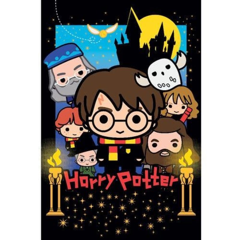 Harry Potter - Puzzle lenticulaire Harry Potter Chibi avec peluche 300 pcs 31x23 cm