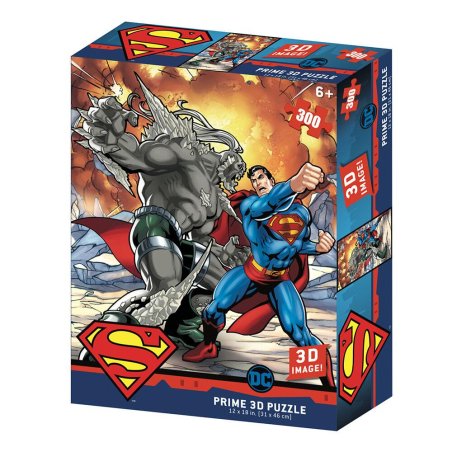 DC Comics - Puzzle lenticulaire Superman contre Doomsday 300 pcs 46x31 cm
