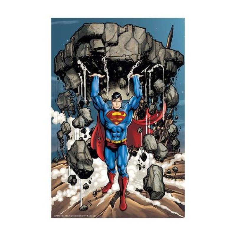 DC Comics - Puzzle lenticulaire Superman soulevant une montagne 300 pcs 46x31 cm
