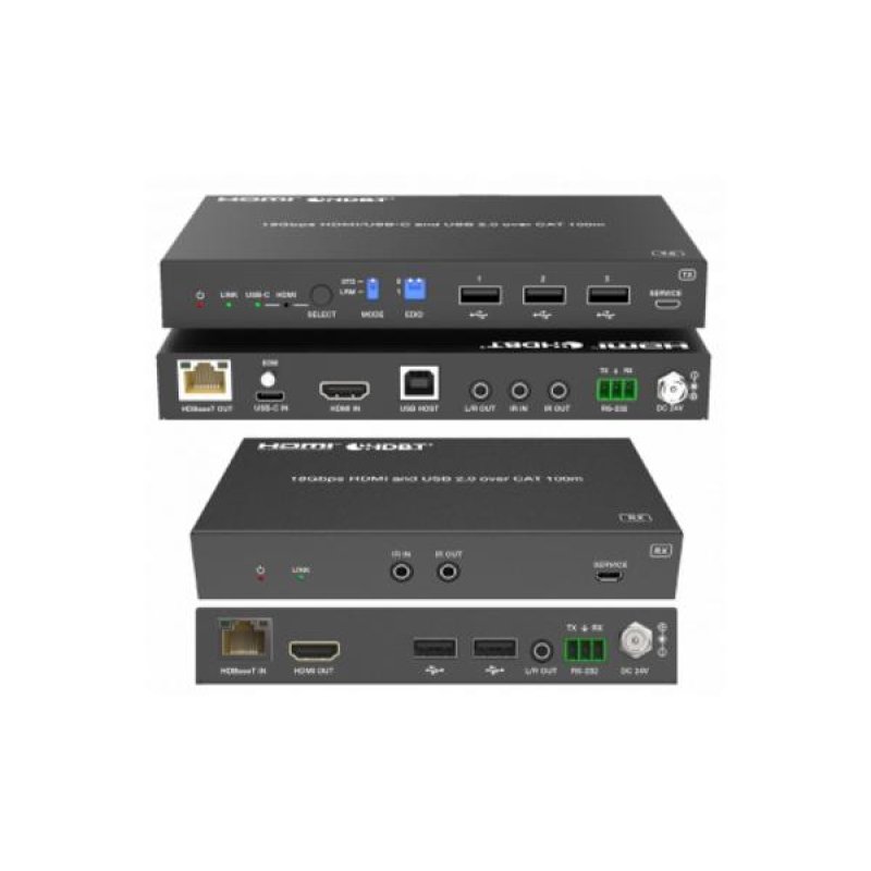 Extender kit - USB-C/HDMI/USB-B, HDBaseT 3.0, 4K@60Hz 4:4:4, up to 100m