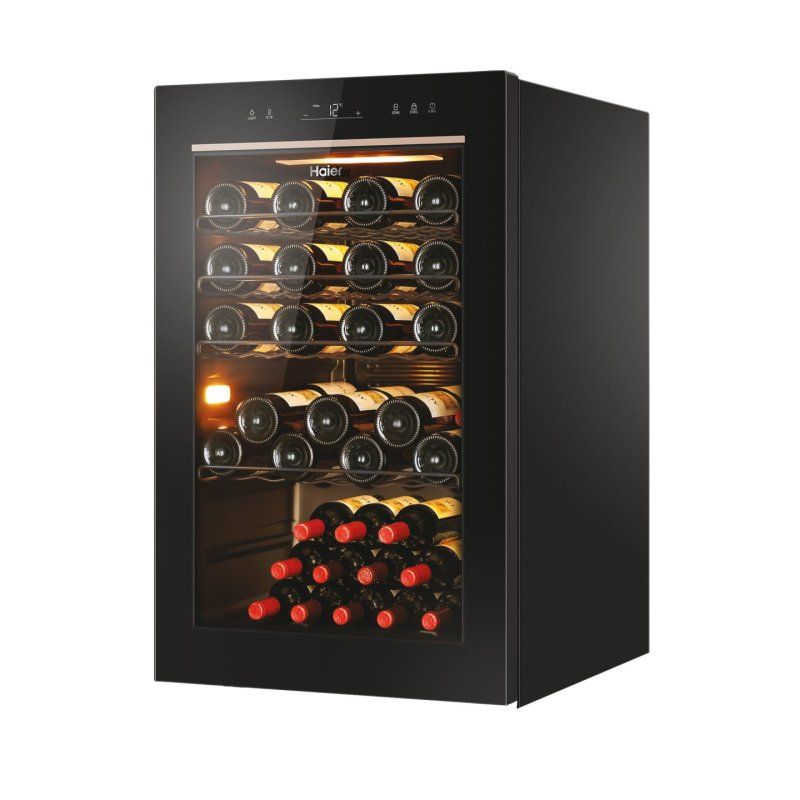 Haier Wine Bank 50 Serie 3 HWS49GAE Compressor wine cooler Freestanding Black 49 bottle(s)