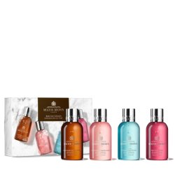 Molton Brown Woody & Floral Body Care Collection, Set Geluri de Dus, 4 x 100ml