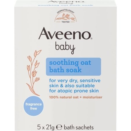 Aveeno Baby Soothing Oat Bath Sachets - Pack of 5